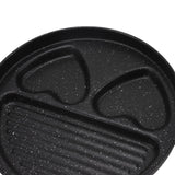Egg Steak Divided Frying Pan 3 in 1 Multifunctional Prevent Stick Egg Beef Steak Cooker Pan for Home - Extra Image