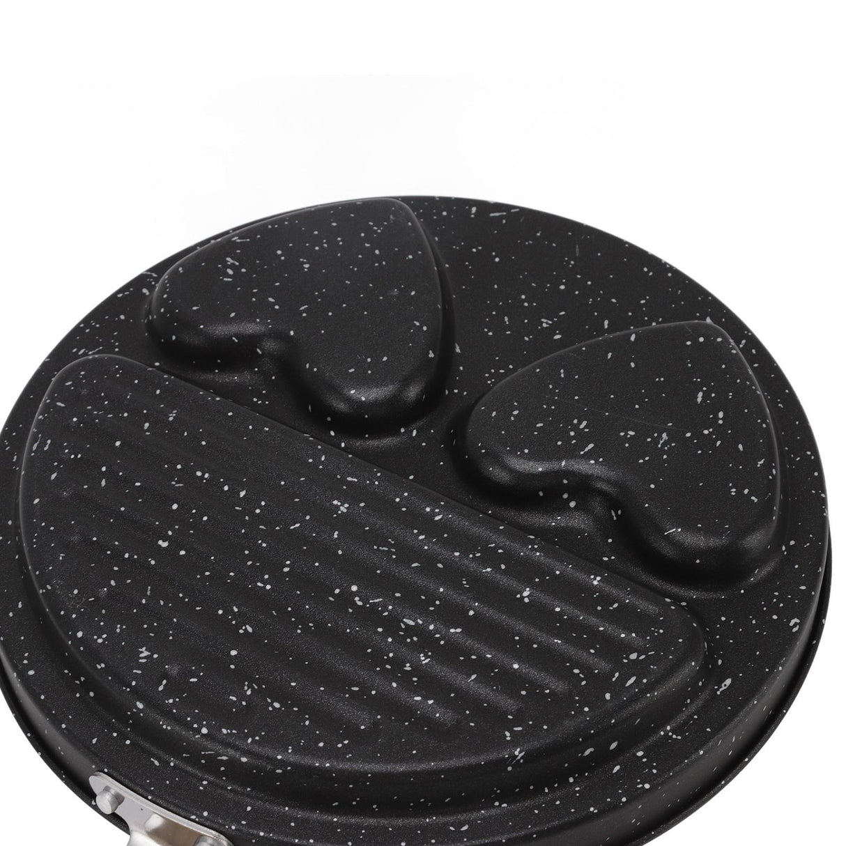 Egg Steak Divided Frying Pan 3 in 1 Multifunctional Prevent Stick Egg Beef Steak Cooker Pan for Home