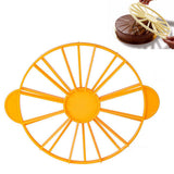 Cake Portion Marker Food Grade Round 10/12 Piece Cake Slice Marker Equal Portion Cutter Bread Cake Divider Baking Tool Yellow 126g/4.4oz（280）