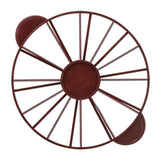 Cake Portion Marker Food Grade Round 10/12 Piece Cake Slice Marker Equal Portion Cutter Bread Cake Divider Baking Tool Dark Red (Brown) 126g/4.4oz（280） - Top-Down View