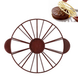Cake Portion Marker Food Grade Round 10/12 Piece Cake Slice Marker Equal Portion Cutter Bread Cake Divider Baking Tool Dark Red (Brown) 126g/4.4oz（280）