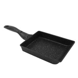 Rectangular Frying Pan Thickened Aluminum Alloy Nonstick Coating Cooking Pan for Steak Egg Roll - Low Angle