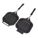 Frying Pan Even Heating Easy Cleaning Double Sided Iron Pancake Pan for Restaurants Home