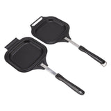 Frying Pan Even Heating Easy Cleaning Double Sided Iron Pancake Pan for Restaurants Home