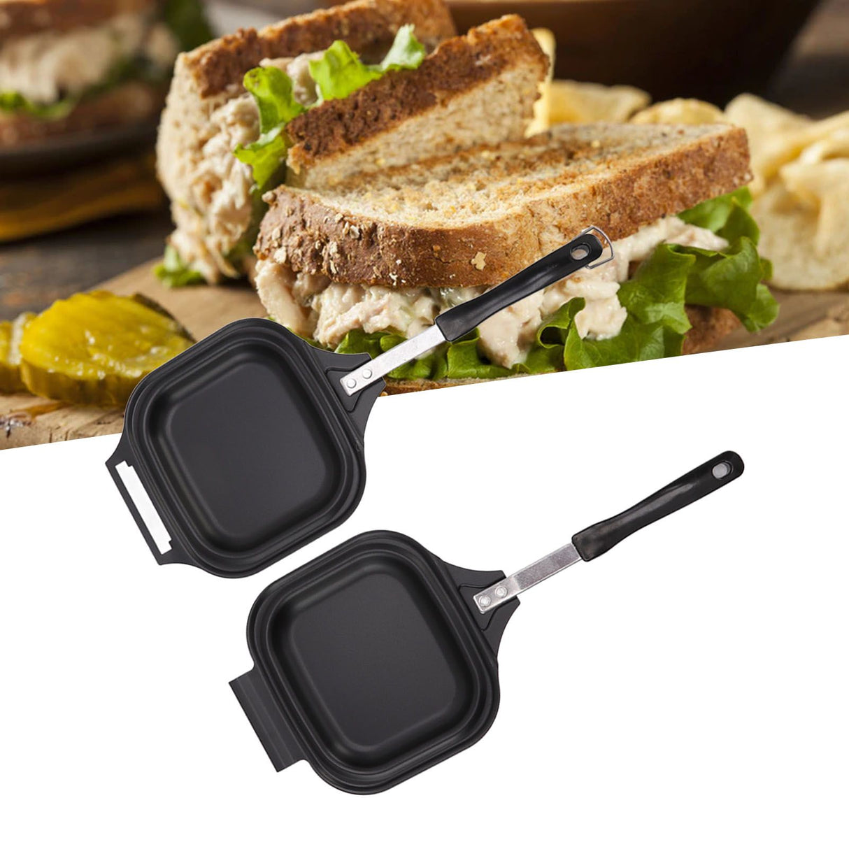 Frying Pan Even Heating Easy Cleaning Double Sided Iron Pancake Pan for Restaurants Home