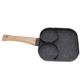 3 in 1 Breakfast Pan Prevents Stick Heat Resistant Divided Grill Frying Pan for Gas Stove Induction Cooker