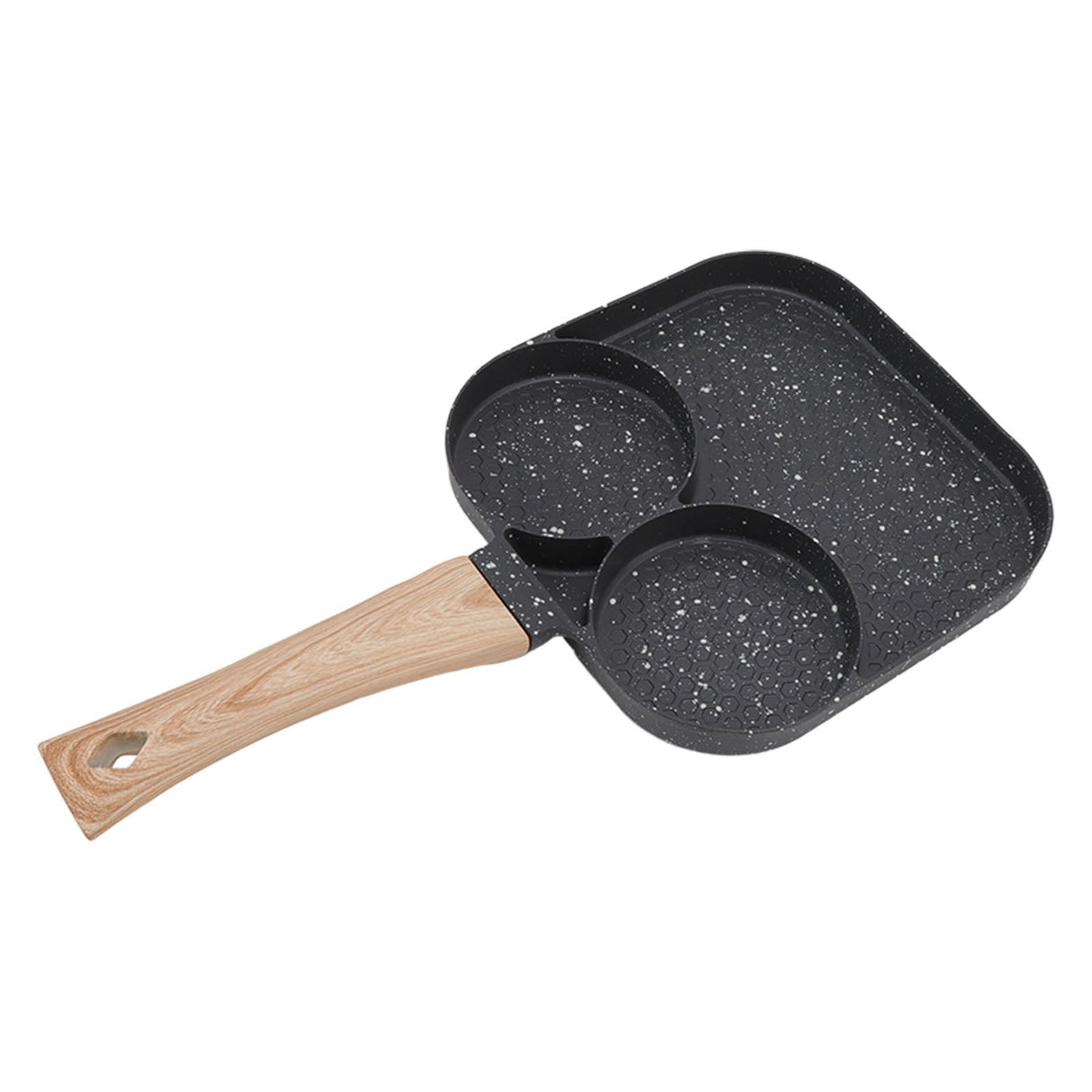 3 in 1 Breakfast Pan Prevents Stick Heat Resistant Divided Grill Frying Pan for Gas Stove Induction Cooker