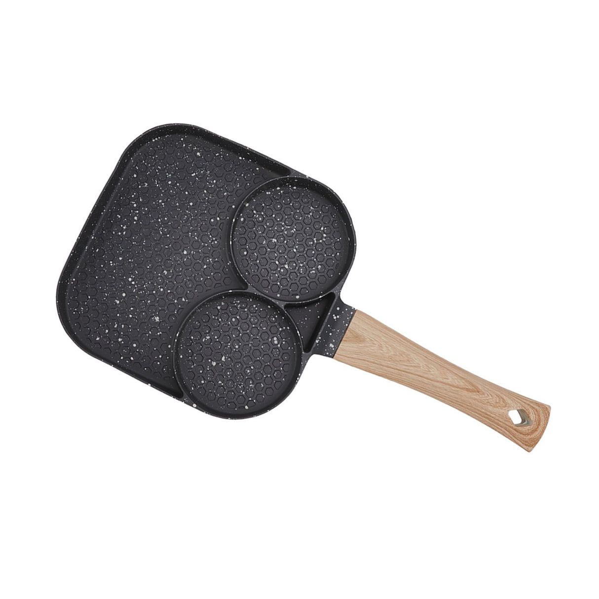 3 in 1 Breakfast Pan Prevents Stick Heat Resistant Divided Grill Frying Pan for Gas Stove Induction Cooker