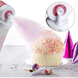 Manual Cake Airbrush Multipurpose Cake Decorating Airbrush with 4 Empty Bottles for Bakery Decoration