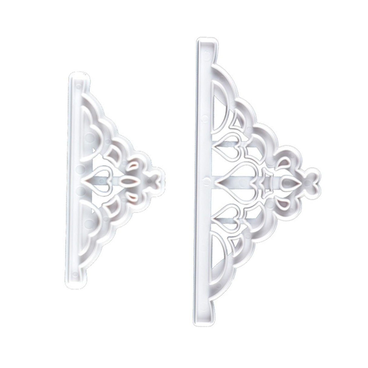 2 Pcs Crown Cutters Set Princess Crown Mold Tiara Cutter Cake Decorating Mold for DIY Birthday Party Dinner