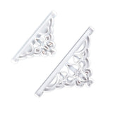 2 Pcs Crown Cutters Set Princess Crown Mold Tiara Cutter Cake Decorating Mold for DIY Birthday Party Dinner - Top-Down View