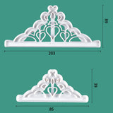 2 Pcs Crown Cutters Set Princess Crown Mold Tiara Cutter Cake Decorating Mold for DIY Birthday Party Dinner