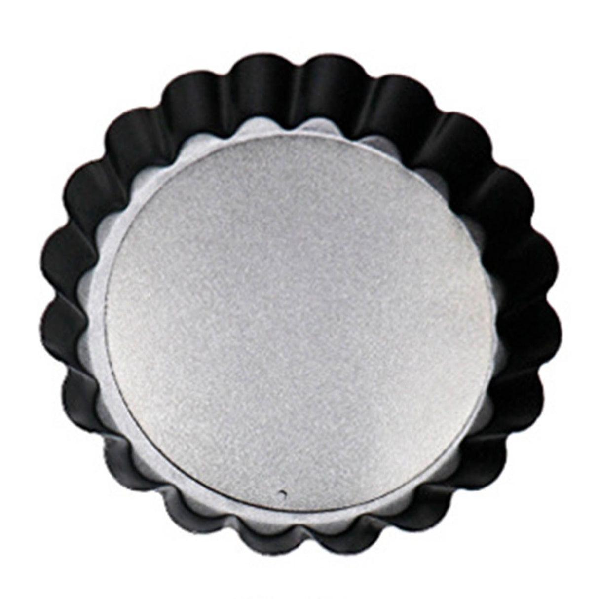 6 Pcs Mini Cake Mould with Removable Bottom 3 Inch Egg Tart Mould Muffin Pans Black Round for Dessert Baking Cooking
