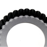 6 Pcs Mini Cake Mould with Removable Bottom 3 Inch Egg Tart Mould Muffin Pans Black Round for Dessert Baking Cooking