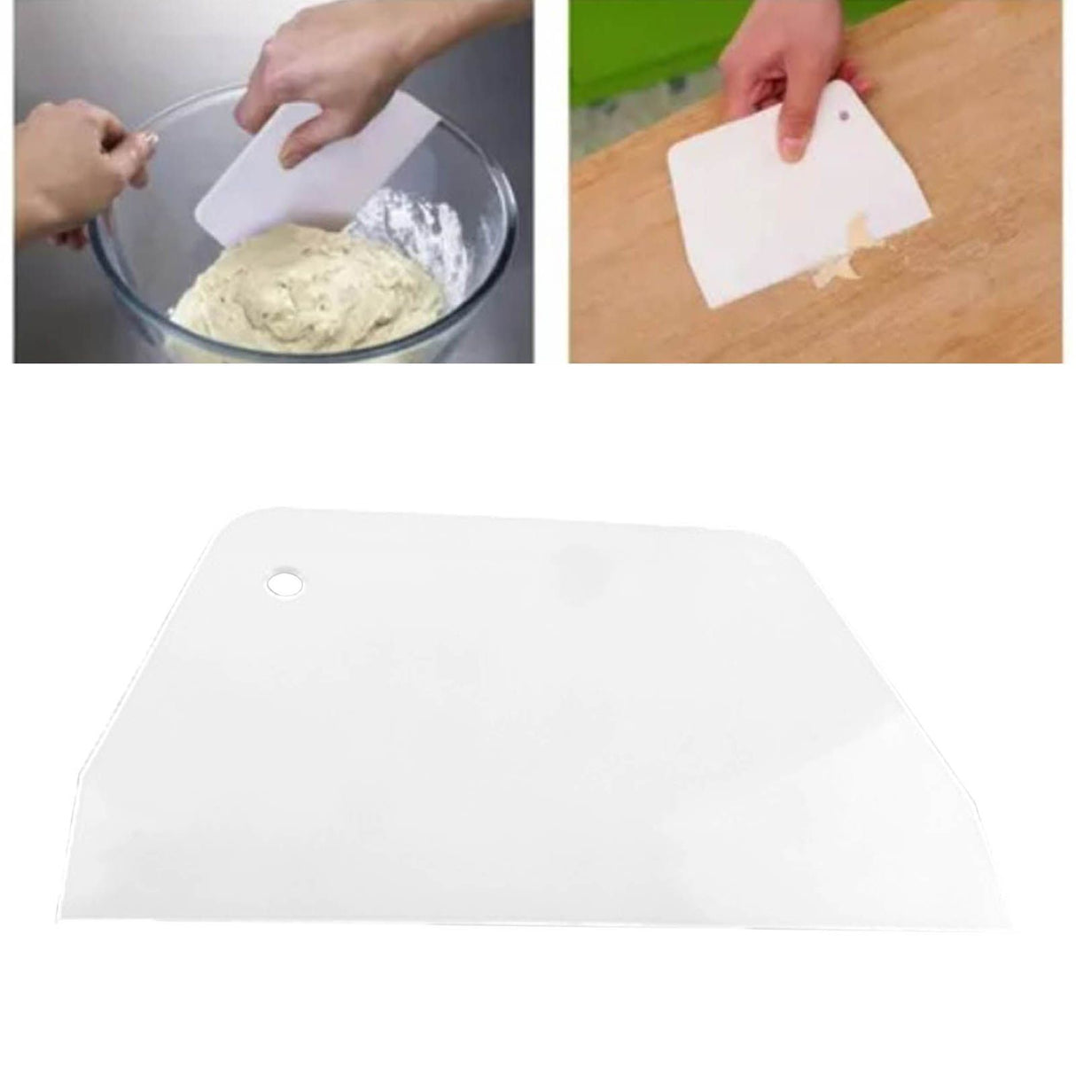 19.3x12.7cm Dough Scraper ABS Multifunction Trapezoid Large Dough Cutter Chopper for Kitchen