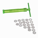 Green Clay Extruder Stainless Steel Clay Extruder Fondant Cake Sculpture Polymer Clay Tools Cake Decorating Tools