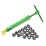 Green Clay Extruder Stainless Steel Clay Extruder Fondant Cake Sculpture Polymer Clay Tools Cake Decorating Tools - Front View