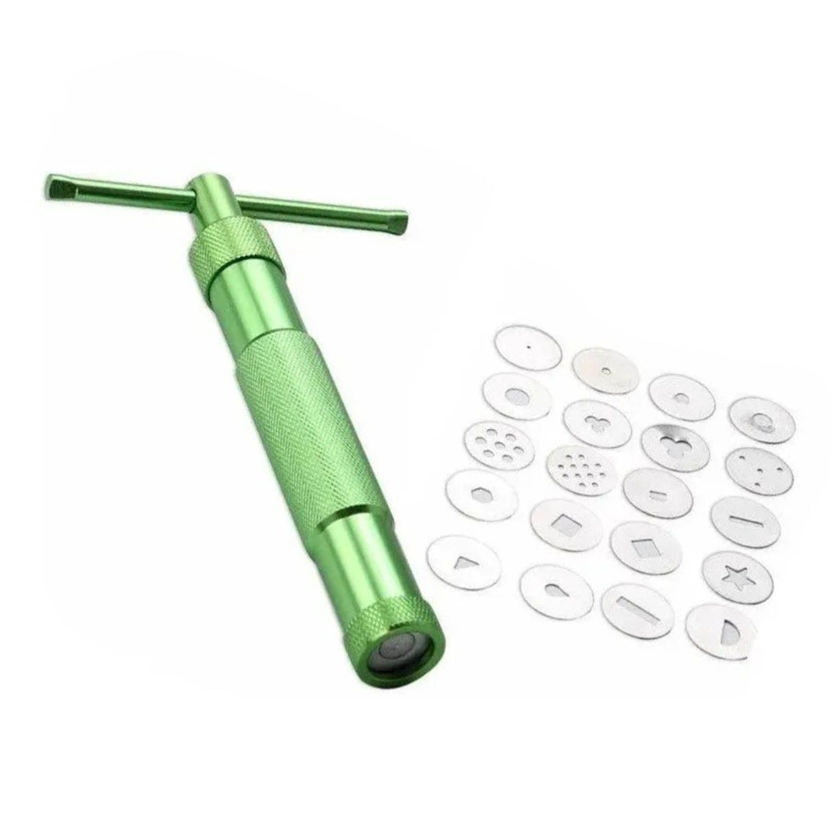 Green Clay Extruder Stainless Steel Clay Extruder Fondant Cake Sculpture Polymer Clay Tools Cake Decorating Tools