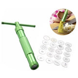 Green Clay Extruder Stainless Steel Clay Extruder Fondant Cake Sculpture Polymer Clay Tools Cake Decorating Tools