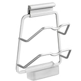 Pot Lid Holder Drilling Free Wall Mounted Space Saving Aluminium Hand Polishing Rustproof for Kitchen 2 Layer