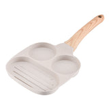 3 in 1 Breakfast Pan Nonstick Aluminum Alloy Labor Saving Pancake Frying Pan for Egg Bacon Gas Stove
