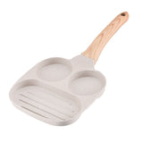 3 in 1 Breakfast Pan Nonstick Aluminum Alloy Labor Saving Pancake Frying Pan for Egg Bacon Universal Type - Top-Down View