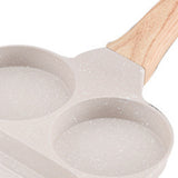 3 in 1 Breakfast Pan Nonstick Aluminum Alloy Labor Saving Pancake Frying Pan for Egg Bacon Universal Type - Low Angle