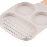3 in 1 Breakfast Pan Nonstick Aluminum Alloy Labor Saving Pancake Frying Pan for Egg Bacon Universal Type
