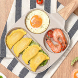 3 in 1 Breakfast Pan Nonstick Aluminum Alloy Labor Saving Pancake Frying Pan for Egg Bacon Universal Type - Extra Image