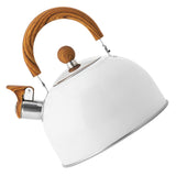 Whistle Kettle Stovetop Stainless Steel Foldable Handle Kitchen Supplies 2.5L White - Side View