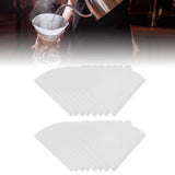 100 Pieces Filter Cone Coffee Filters 2 to 4 Cup Natural Disposable Coffee Filter Paper for Home Cafe - Rear View