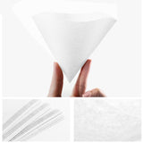 100 Pieces Filter Cone Coffee Filters 2 to 4 Cup Natural Disposable Coffee Filter Paper for Home Cafe