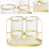 Chopsticks Drying Holder Iron PET Transparent Chopsticks Drying Caddy for Spoons Kitchen Platinum - Front View