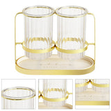 Chopsticks Drying Holder Iron PET Transparent Chopsticks Drying Caddy for Spoons Kitchen Platinum