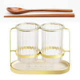 Chopsticks Drying Holder Iron PET Transparent Chopsticks Drying Caddy for Spoons Kitchen Platinum