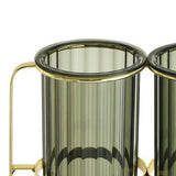 Chopsticks Drying Holder Iron PET Transparent Chopsticks Drying Caddy for Spoons Kitchen Green Gold - Close-Up Angle