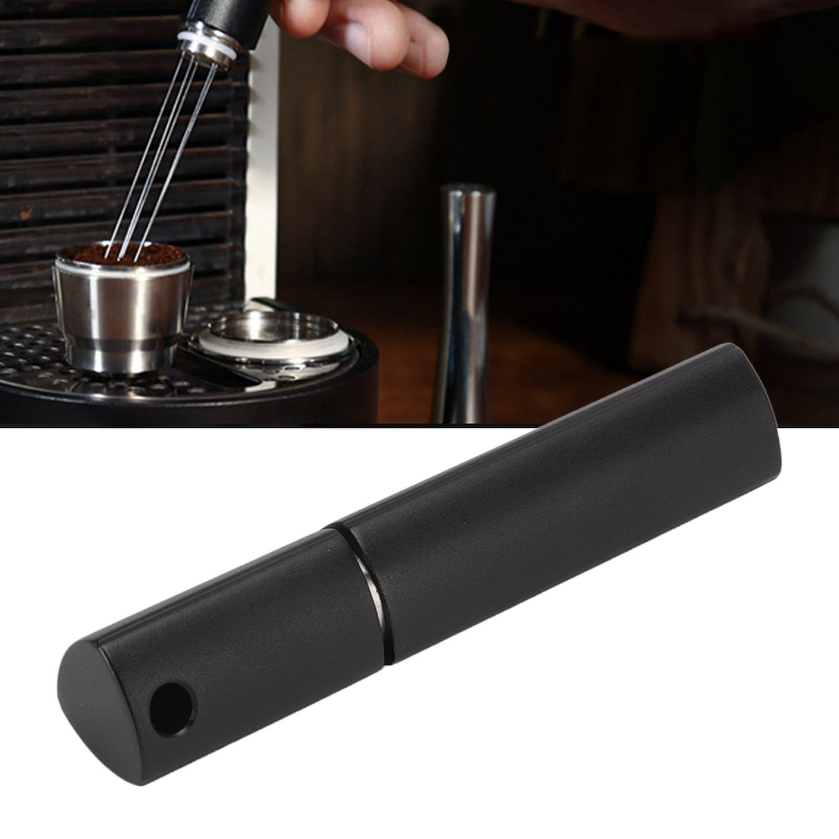Coffee Stirrer Tool Stainless Steel Portable Coffee Needle Distributor For Italian Coffee Maker Black