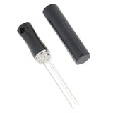 Coffee Powder Stirring Needle Professional 304 Stainless Steel Coffee Stirring Tool with Cover for Coffee Distribution Black - Top-Down View
