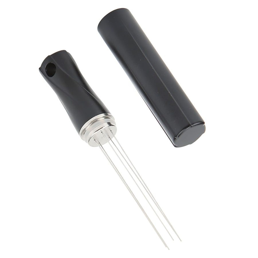 Coffee Powder Stirring Needle Professional 304 Stainless Steel Coffee Stirring Tool with Cover for Coffee Distribution Black