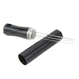 Coffee Powder Stirring Needle Professional 304 Stainless Steel Coffee Stirring Tool with Cover for Coffee Distribution Black