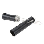 Coffee Powder Stirring Needle Professional 304 Stainless Steel Coffee Stirring Tool with Cover for Coffee Distribution Black