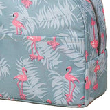 Insulated Lunch Bag Large Capacity Flamingo Pattern Portable Thickened Zipper Lunch Bag for School Work Gray Flamingo
