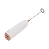Household Electric Milk Frother Automatic Handheld Milk Foam Maker Coffee Stirring Bar Kitchen Drink Foamer White Coffee - Low Angle