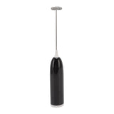 Household Electric Milk Frother Automatic Handheld Milk Foam Maker Coffee Stirring Bar Kitchen Drink Foamer Black White - Side View