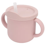 Silicone Sippy Cups Double Handles Lightweight Toddler Training Cup with Tight Leakproof Cover for Home Travelling Pink - Extra Image