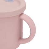Silicone Sippy Cups Double Handles Lightweight Toddler Training Cup with Tight Leakproof Cover for Home Travelling Pink - Extra Image