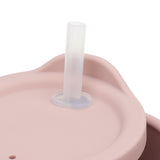 Silicone Sippy Cups Double Handles Lightweight Toddler Training Cup with Tight Leakproof Cover for Home Travelling Pink