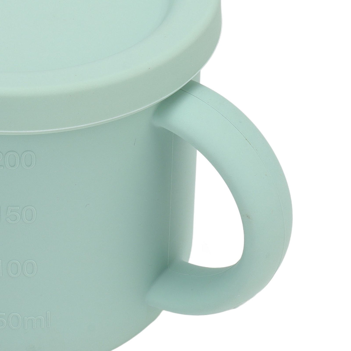 Silicone Sippy Cups Double Handles Lightweight Toddler Training Cup with Tight Leakproof Cover for Home Travelling Green