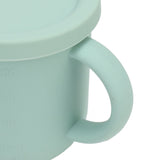 Silicone Sippy Cups Double Handles Lightweight Toddler Training Cup with Tight Leakproof Cover for Home Travelling Green - Extra Image