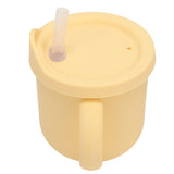 Silicone Sippy Cups Double Handles Lightweight Toddler Training Cup with Tight Leakproof Cover for Home Travelling Yellow - Low Angle